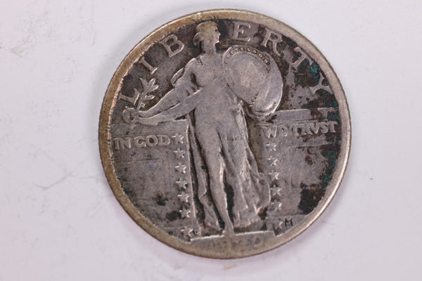 1920-D Standing Liberty Quarter., Fine Circulated Coin., Store Sale #1980