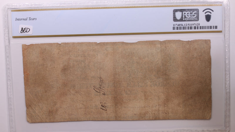 1838 $1, Munroe Falls, Ohio., Obsolete Currency, PCGS F-12., Store