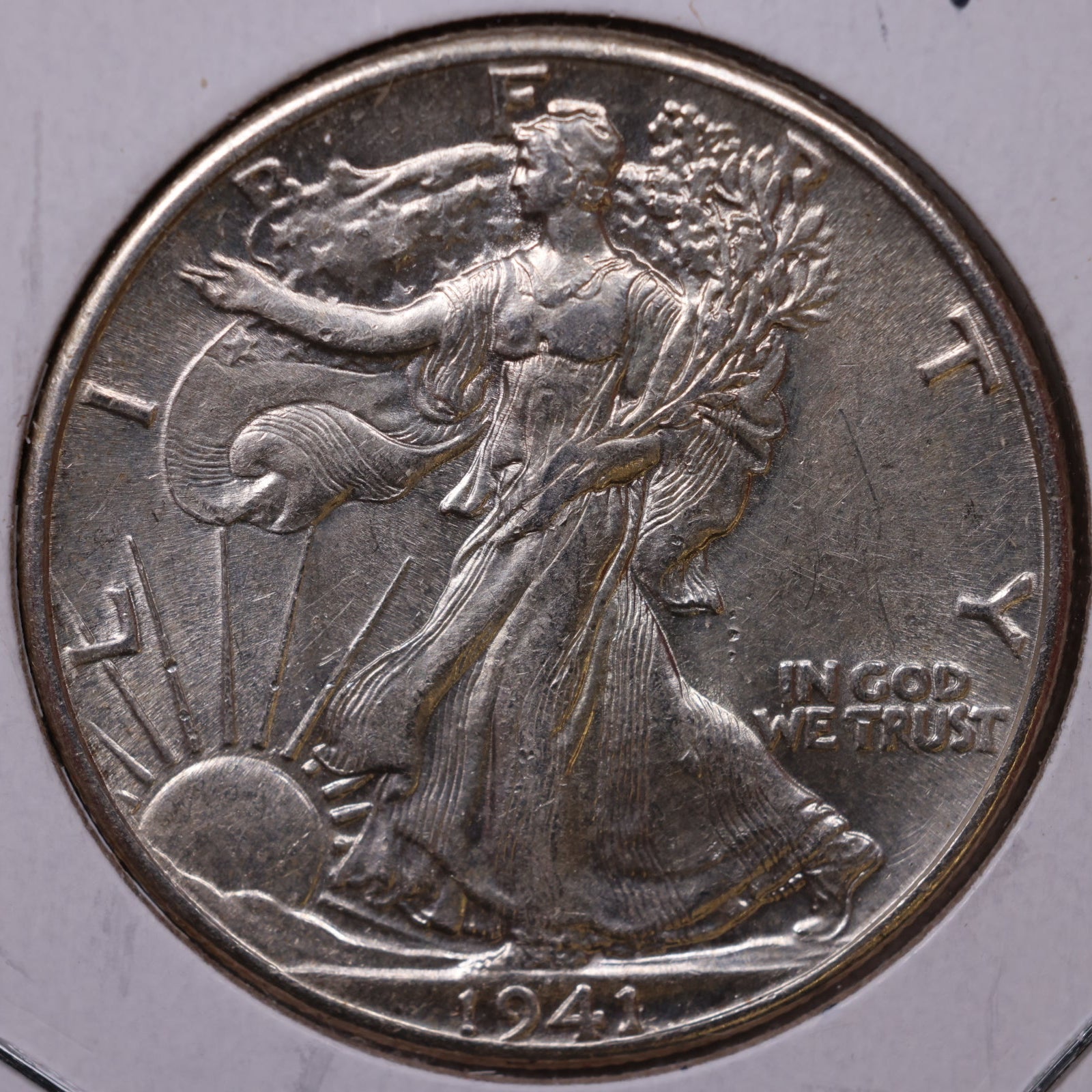1941 Walking Liberty Half Dollar, About Uncirculated Coin, Store #HR251