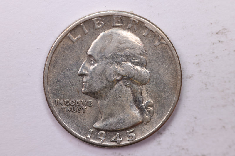 1945-S Washington Silver Quarter, Affordable Circulated Collectible Coin. Sale