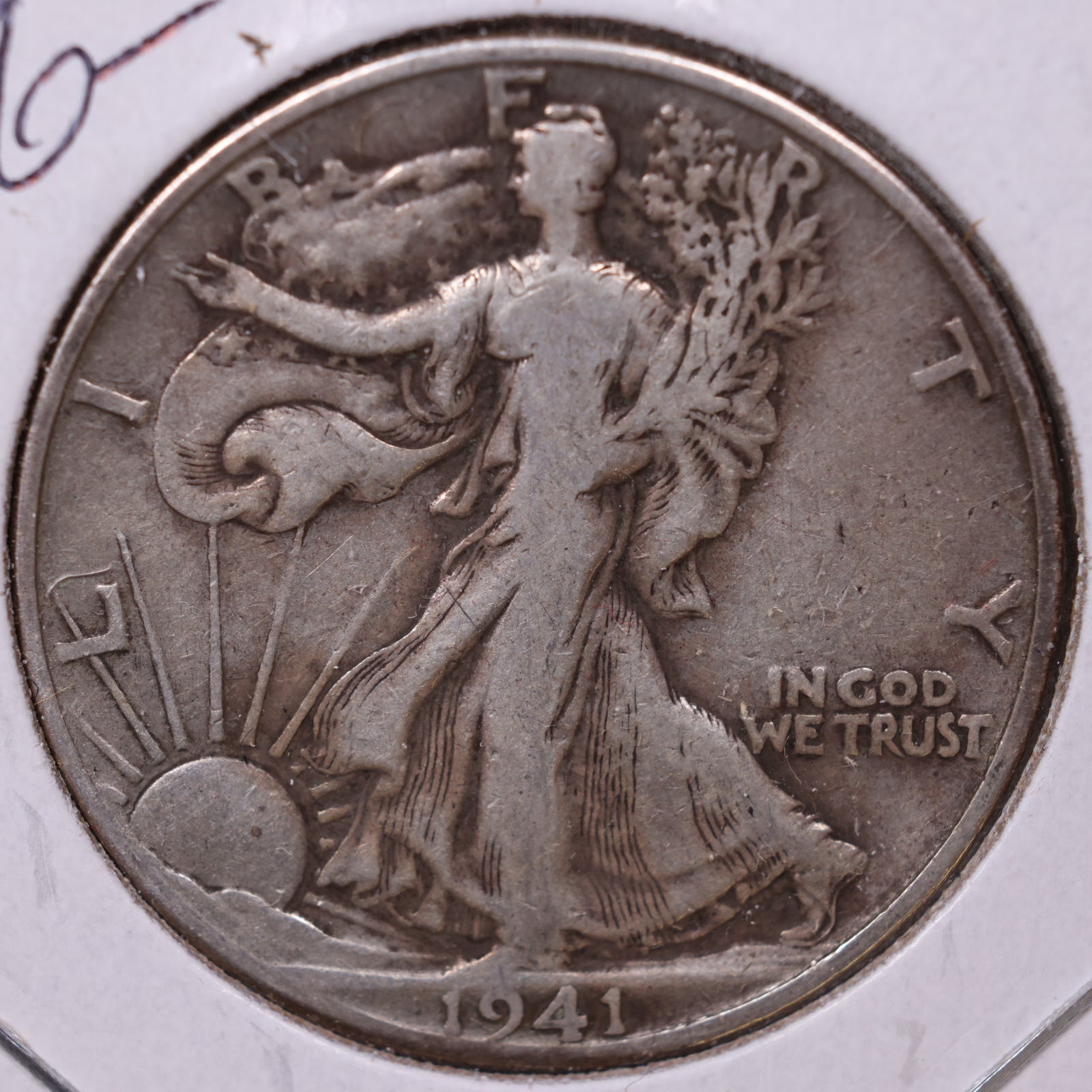 1941-D Walking Liberty Half Dollar, Extra Fine Circulated Coin, Store #HR255
