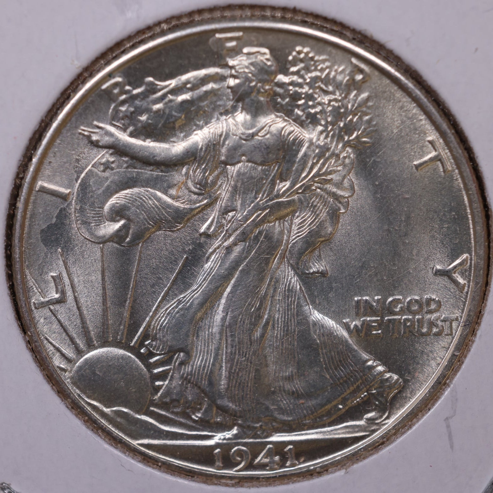1941-D Walking Liberty Half Dollar, Uncirculated Mint Coin, Store #HR256