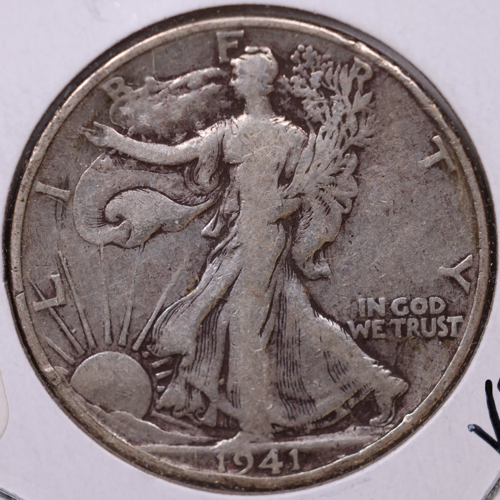 1941-D Walking Liberty Half Dollar, Fine Circulated Coin, Store #HR258