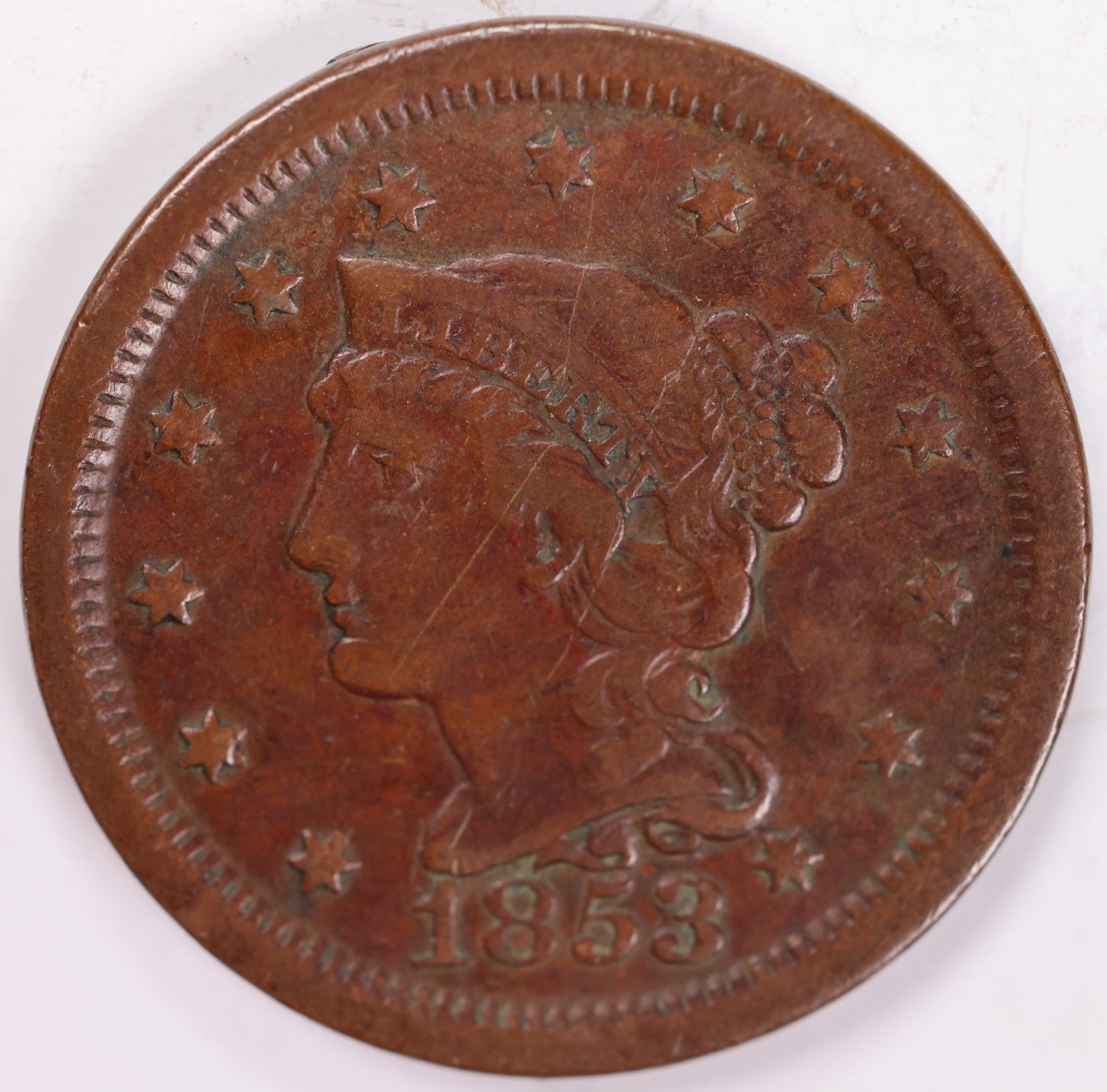 1853 Large Cent, Very Fine Circulated Coin, Store Sale #CT1418