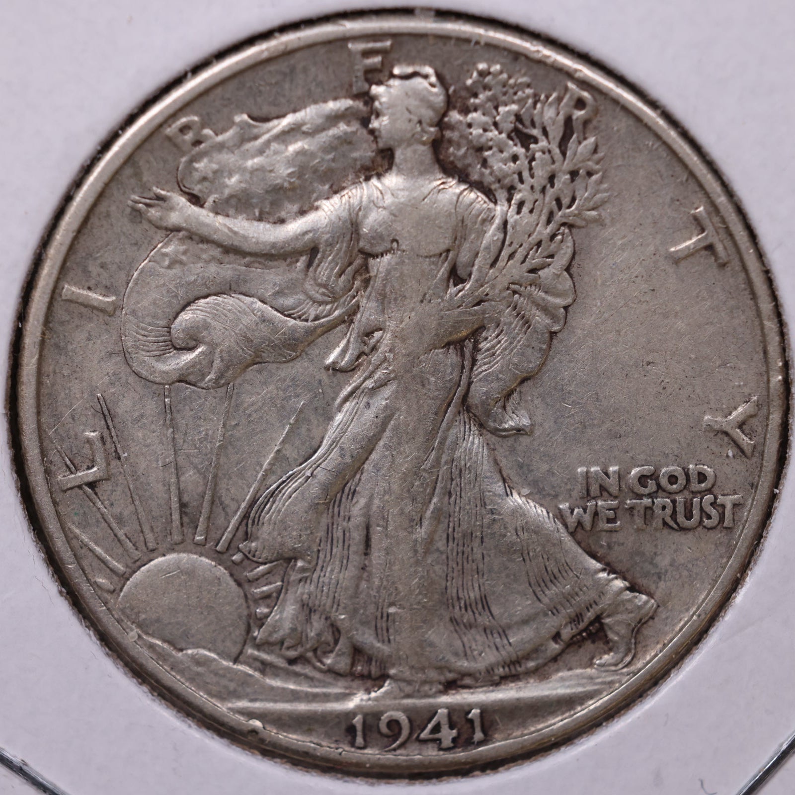 1941-D Walking Liberty Half Dollar, Very Fine+ Circulated Coin, Store #HR262