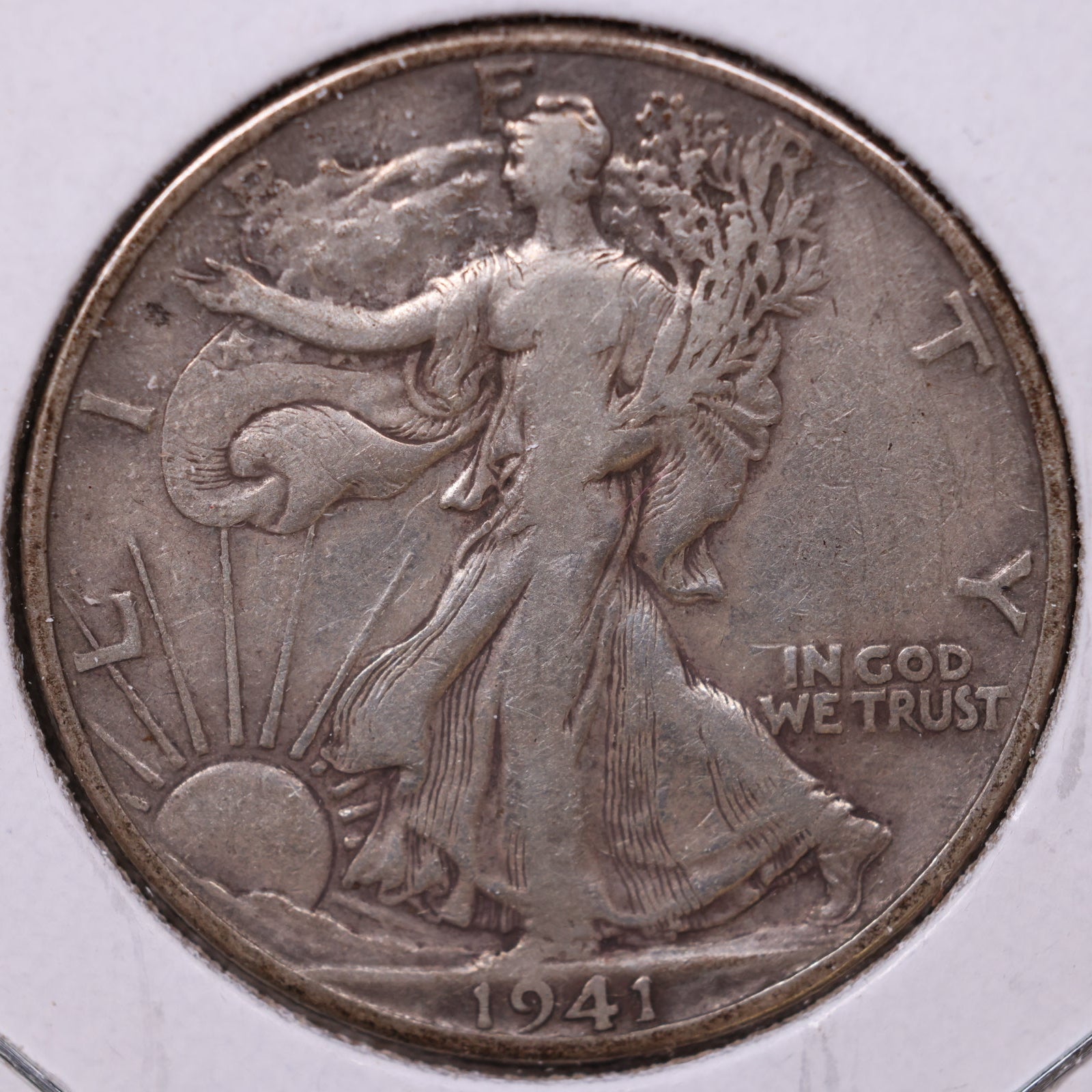 1941-D Walking Liberty Half Dollar, Very Fine+ Circulated Coin, Store #HR263