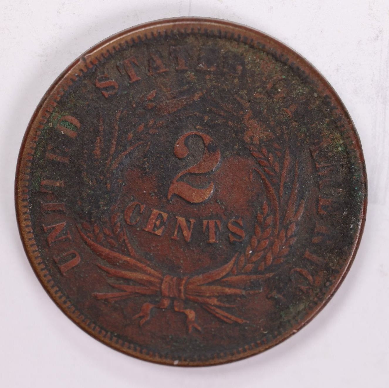 1871 Two Cent Piece., Very Fine Circulated Coin., Store Sale #2C0019