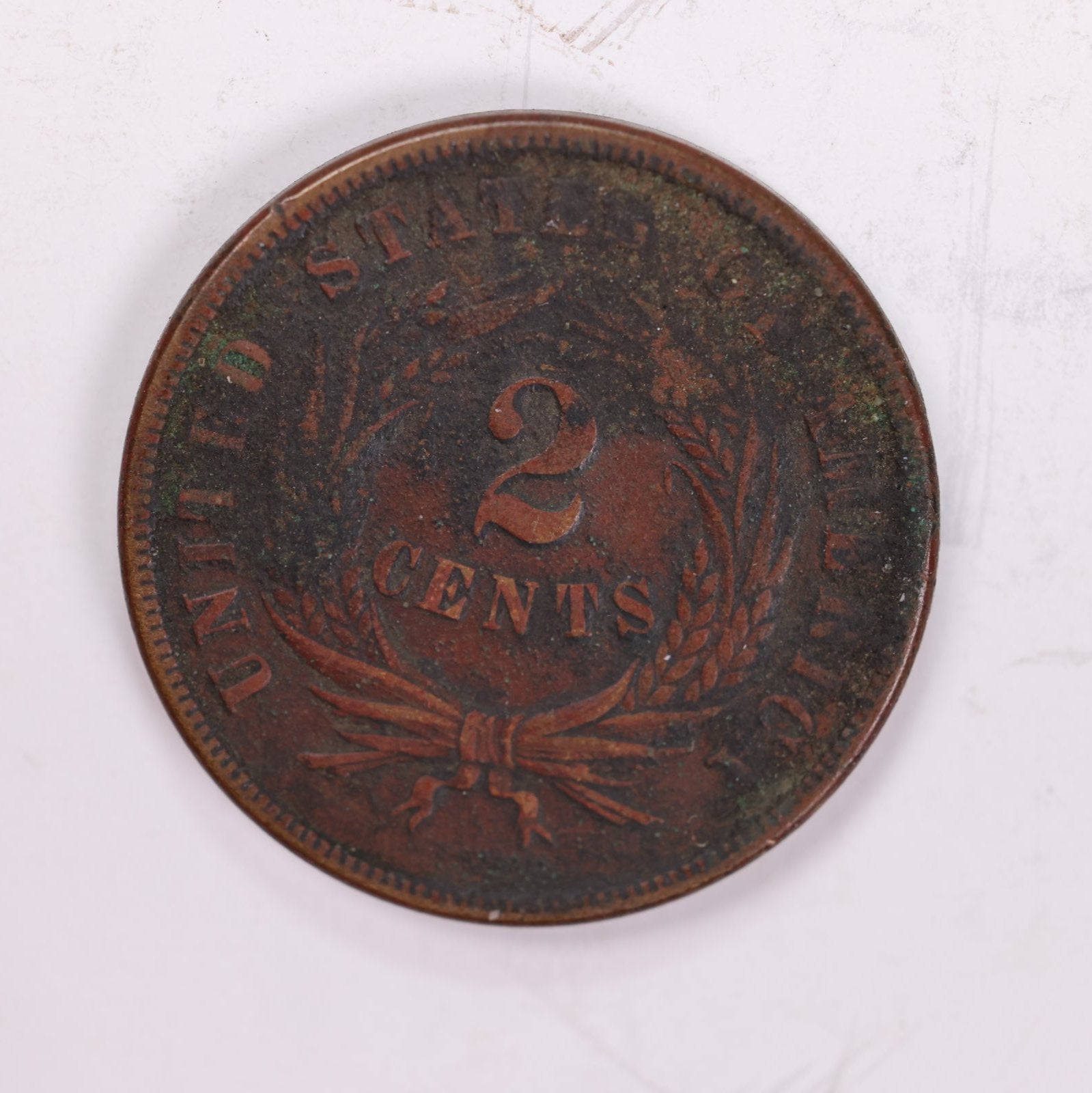 1871 Two Cent Piece., Very Fine Circulated Coin., Store Sale #1994
