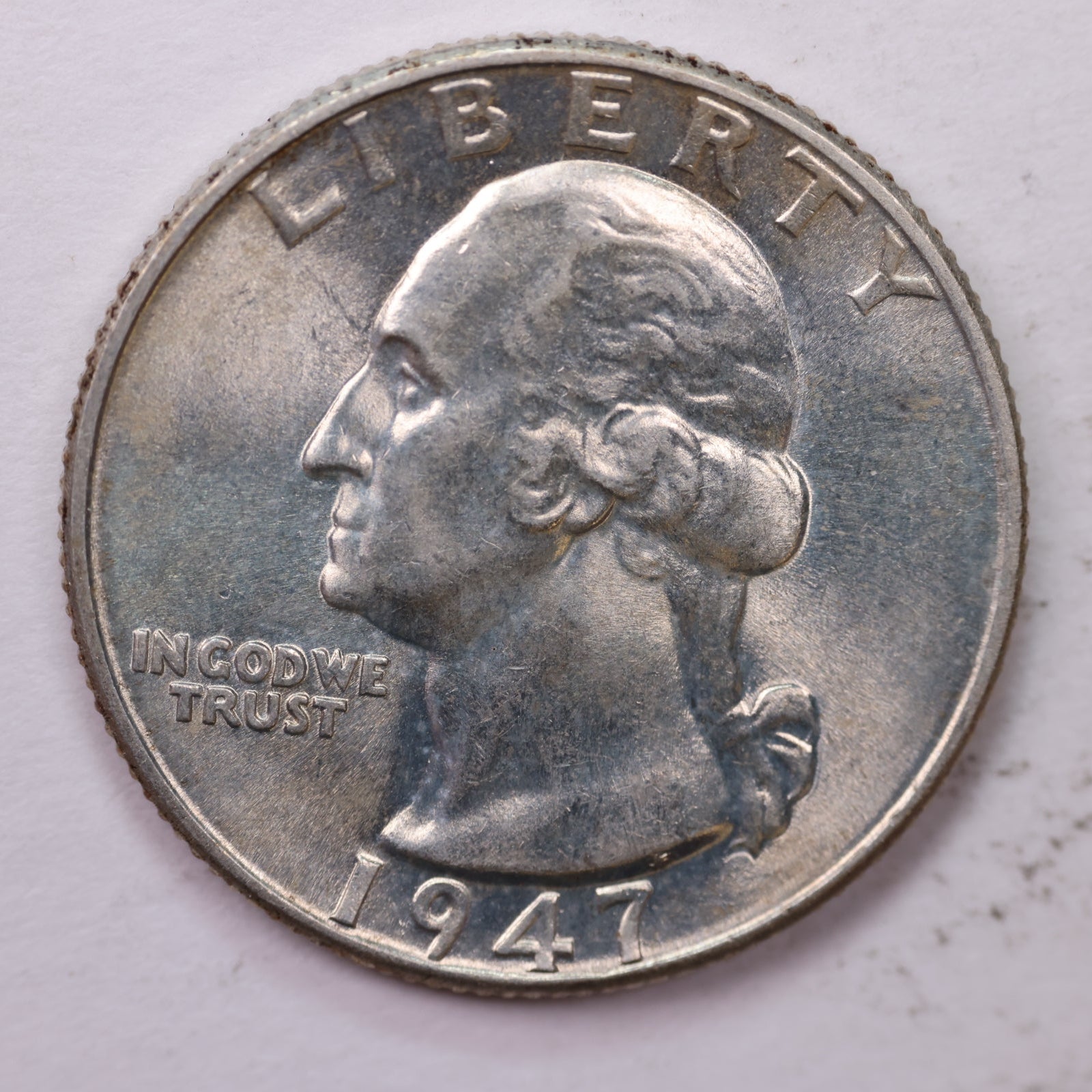 1947 Washington Silver Quarter, Affordable Uncirculated Collectible Coin. Sale #QR1713