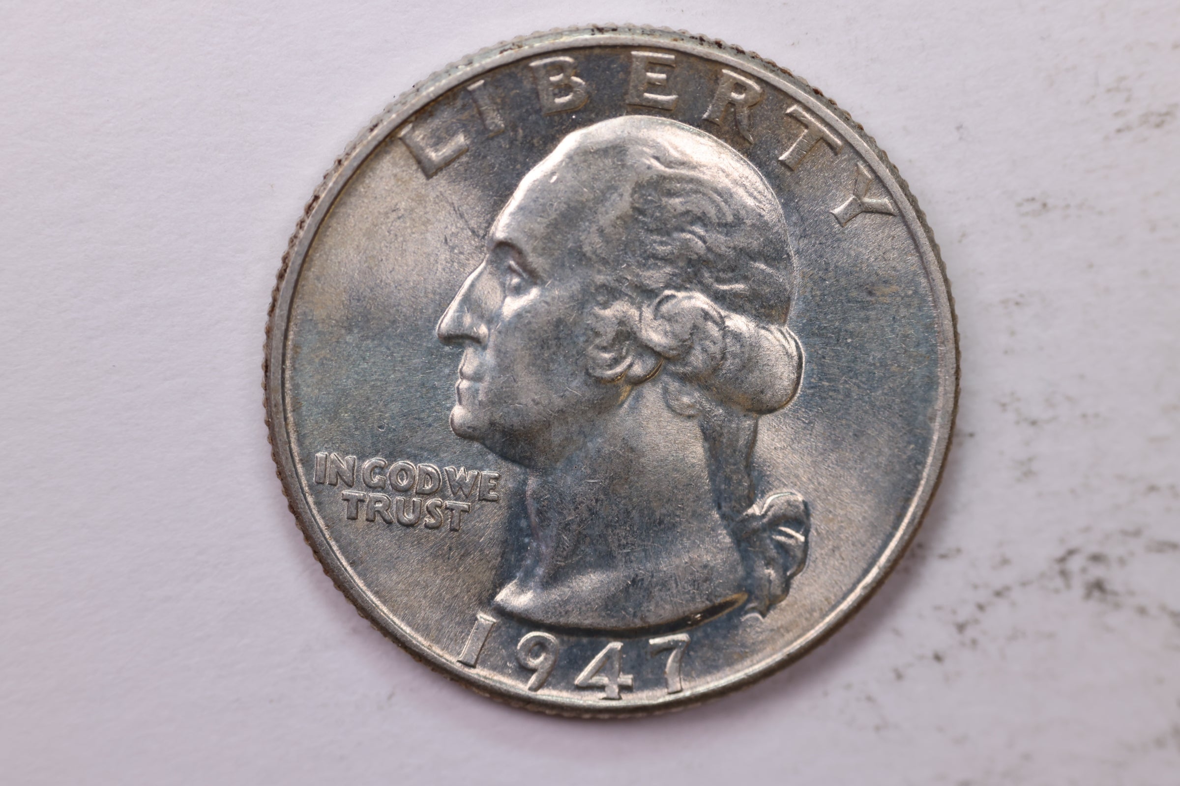 1947 Washington Silver Quarter, Affordable Uncirculated Collectible Coin. Sale #0353544