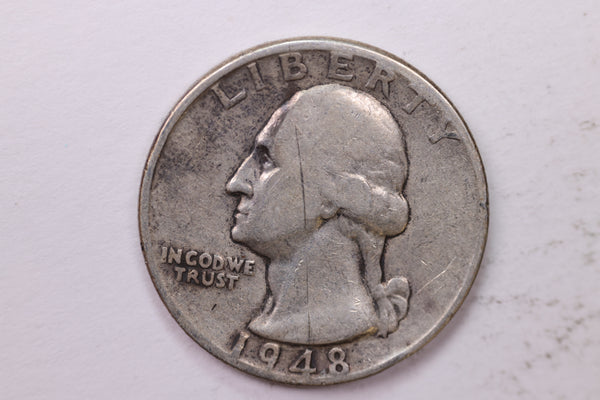 1948 Washington Silver Quarter, Affordable Uncirculated Collectible Coin. Sale #0353550