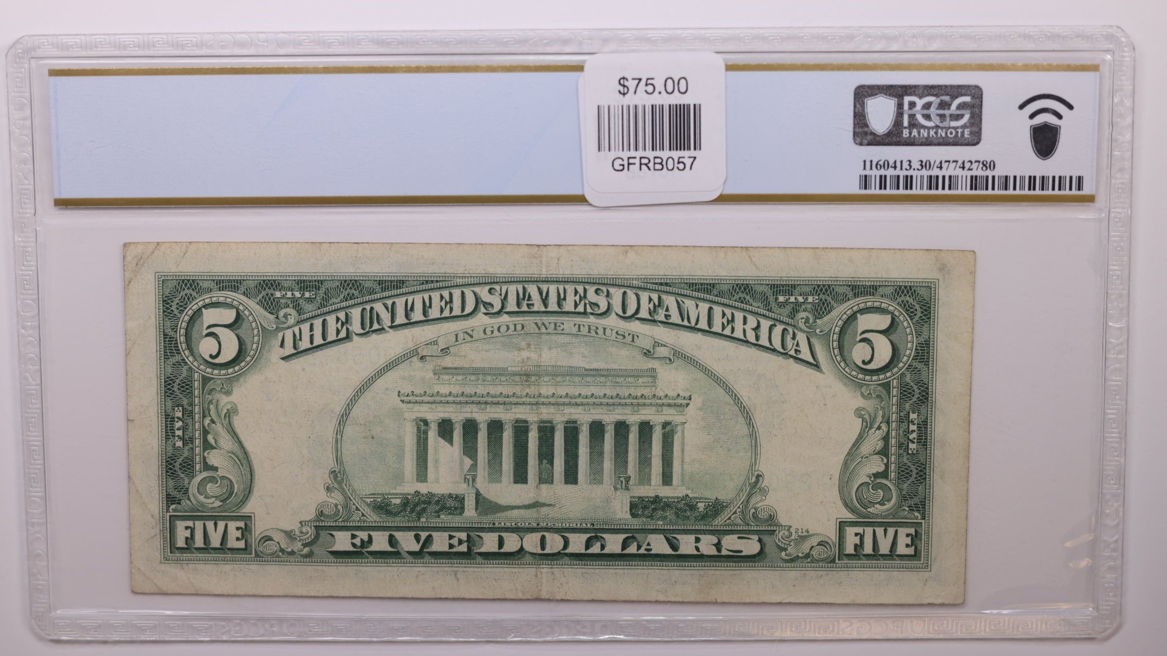 1969C $5, Federal Reserve Note, 'ERROR'., PCGS VF-30., STORE #GFRB057