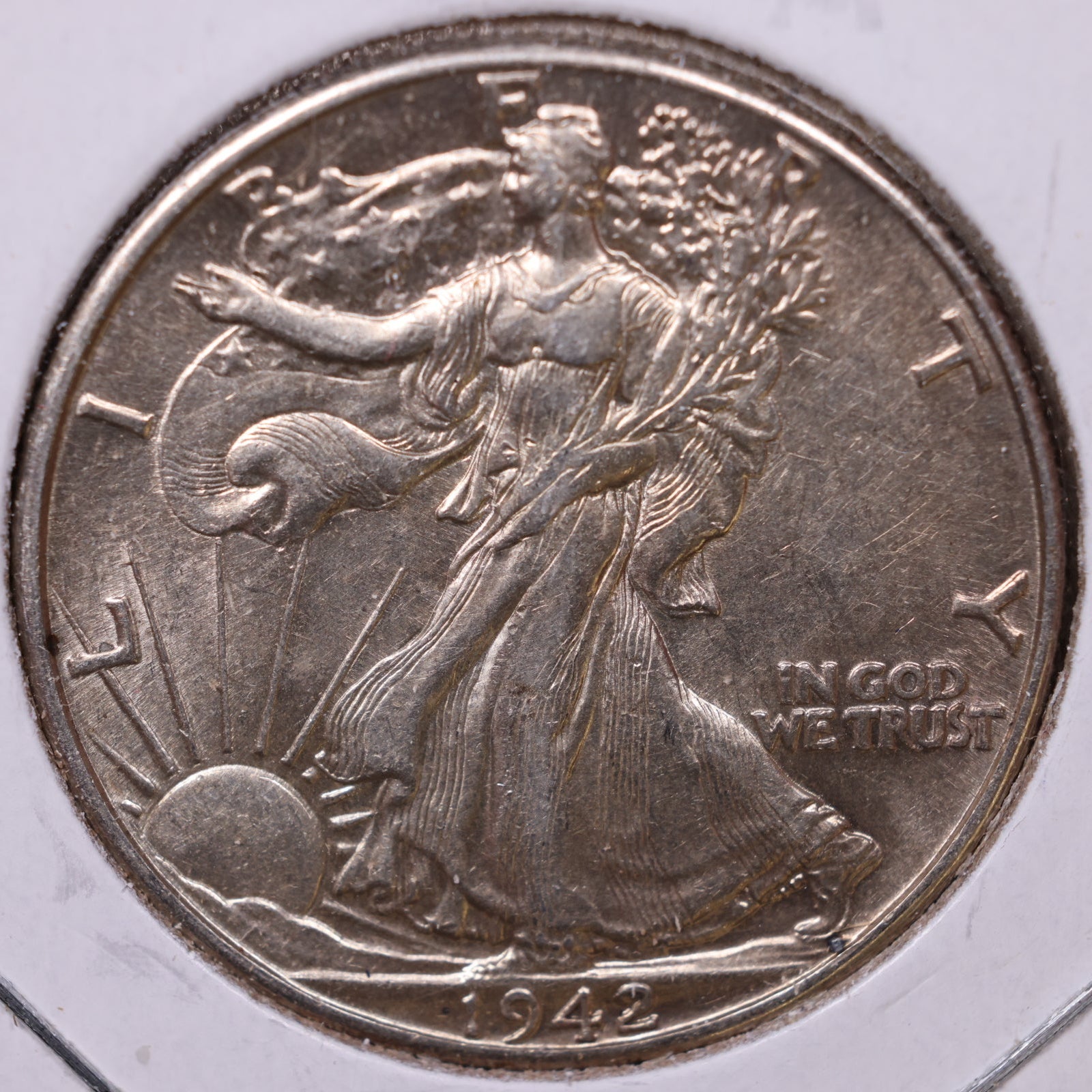 1942 Walking Liberty Half Dollar, Extra Fine Circulated Coin, Store #HR293