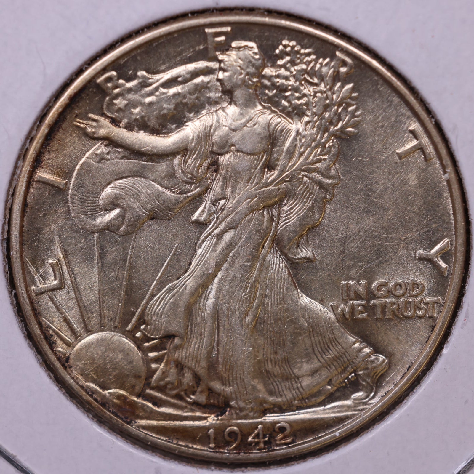 1942 Walking Liberty Half Dollar, Extra Fine Circulated Coin, Store #HR296