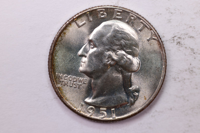 1951-D Washington Silver Quarter, Affordable Uncirculated Collectible Coin. Sale