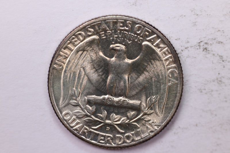 1951-D Washington Silver Quarter, Affordable Uncirculated Collectible Coin. Sale