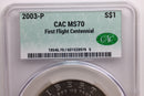 2003-P First Flight Centennial, Commemorative, CAC MS70, Store