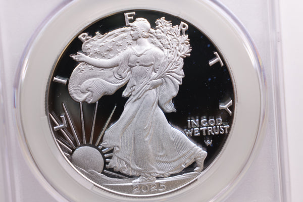 2025-W Proof American Silver Eagle, Certified CAC PR70. Store #AE0139