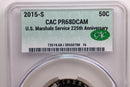 2015-S U.S. Marshals Service Half Dollar., CAC PR68., Store