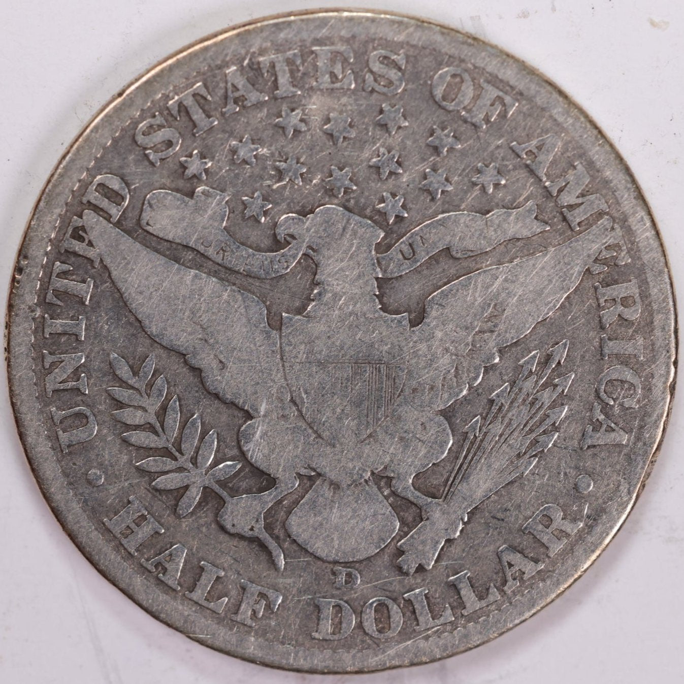 1911-D Barber Half Dollar, Very Good Circulated Coin, Details, Store #HR0975
