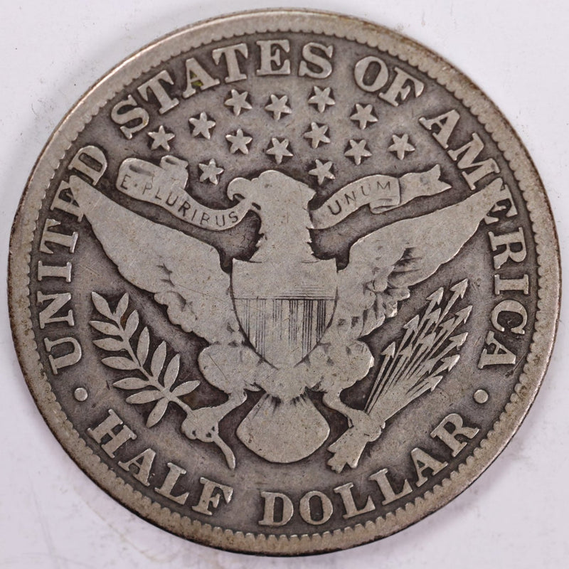1912 Barber Half Dollar, Very Good Circulated Coin, Store