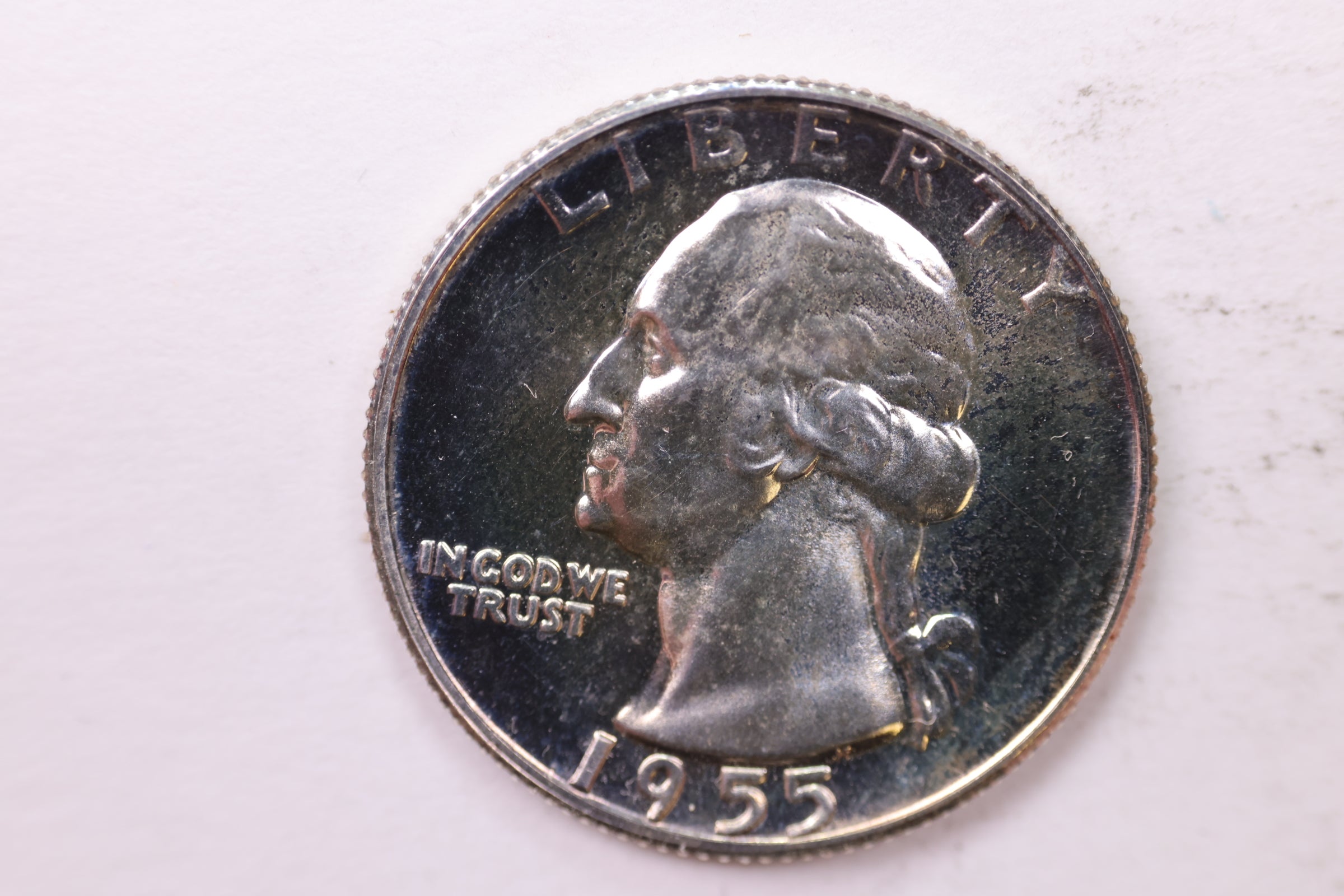1955 Proof Washington Silver Quarter, Affordable Uncirculated Collectible Coin. Sale #0353600