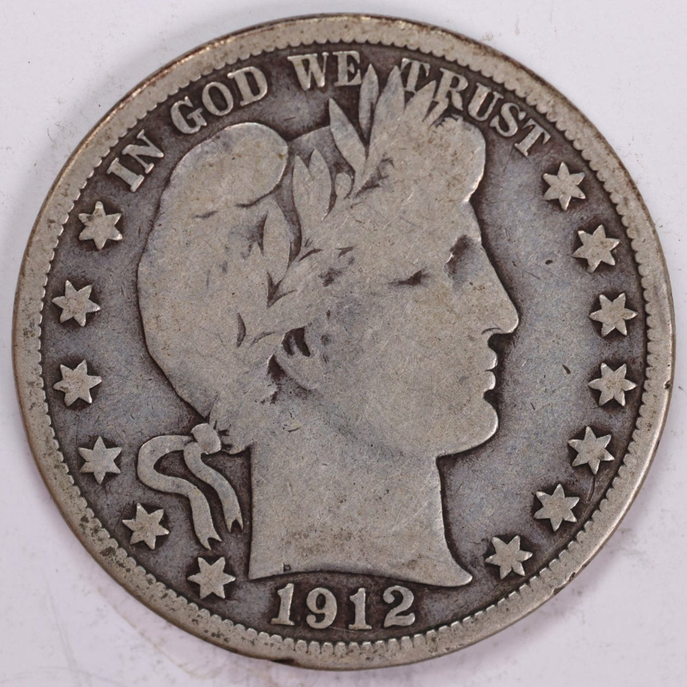 1912-D Barber Half Dollar, Very Good Circulated Coin, Store #HR0993