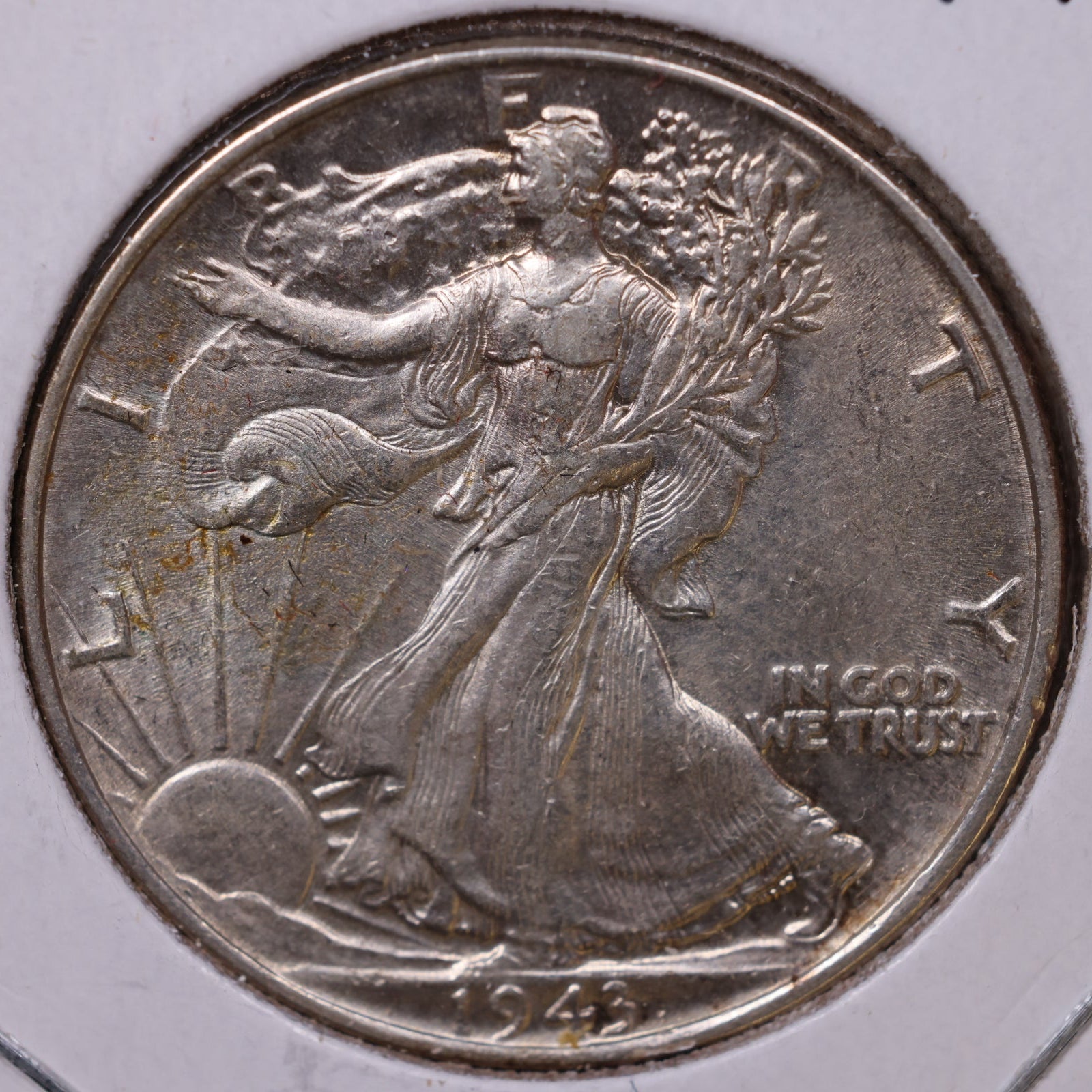 1943 Walking Liberty Half Dollar, Extra Fine+ Circulated Coin, Store #HR371