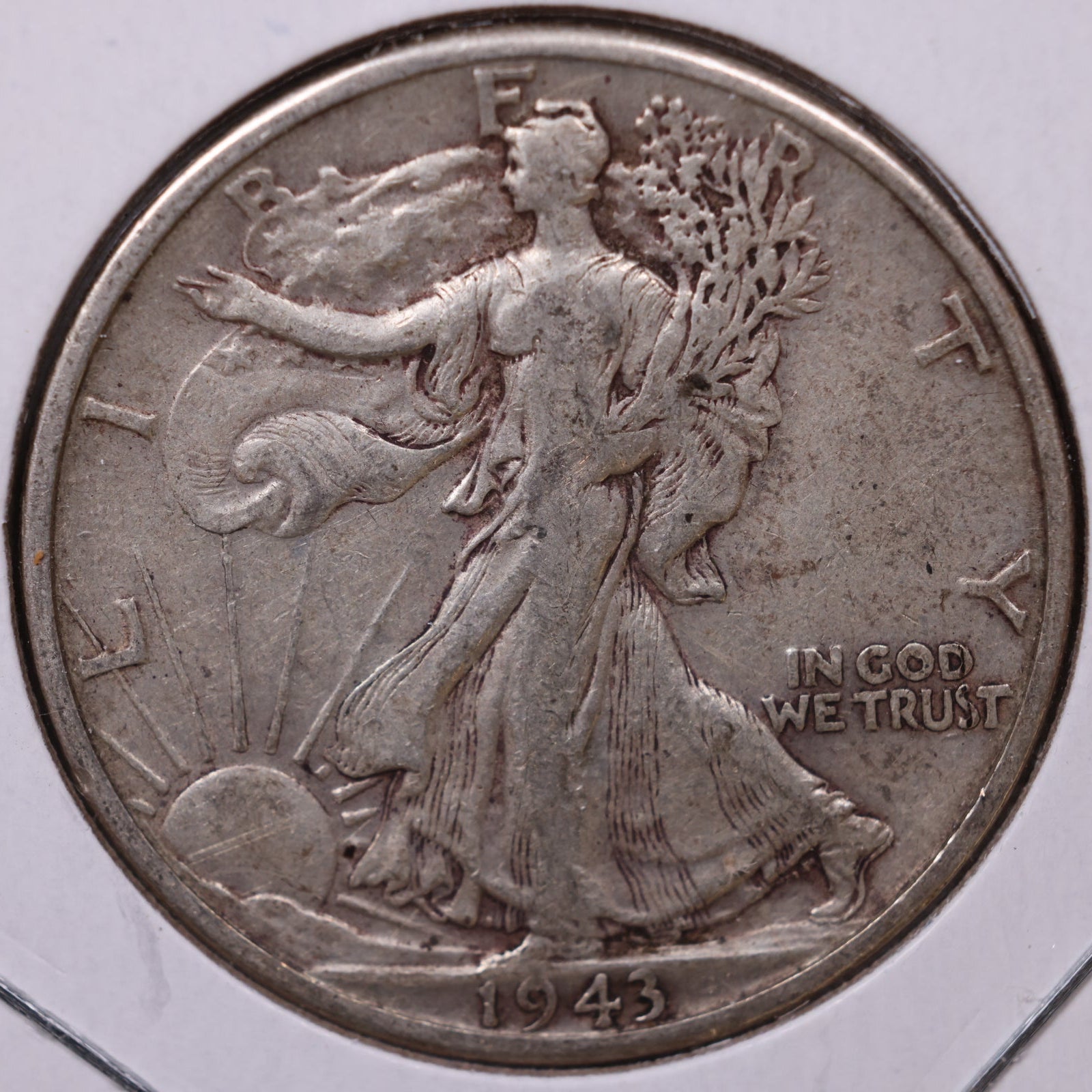 1943-D Walking Liberty Half Dollar, Fine Circulated Coin, Store #HR376