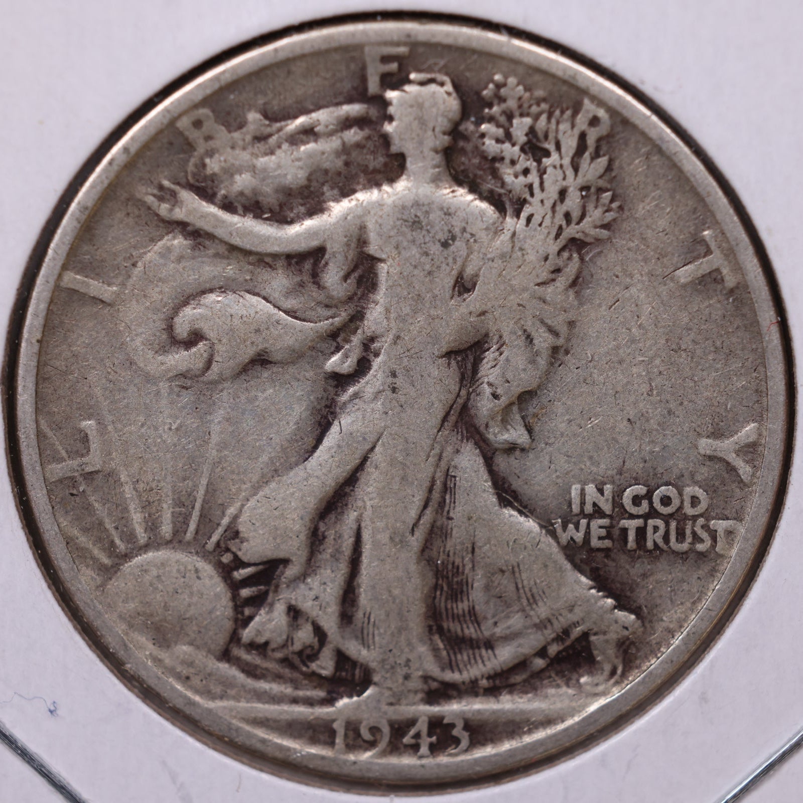 1943-S Walking Liberty Half Dollar, Very Good Circulated Coin, Store #HR394