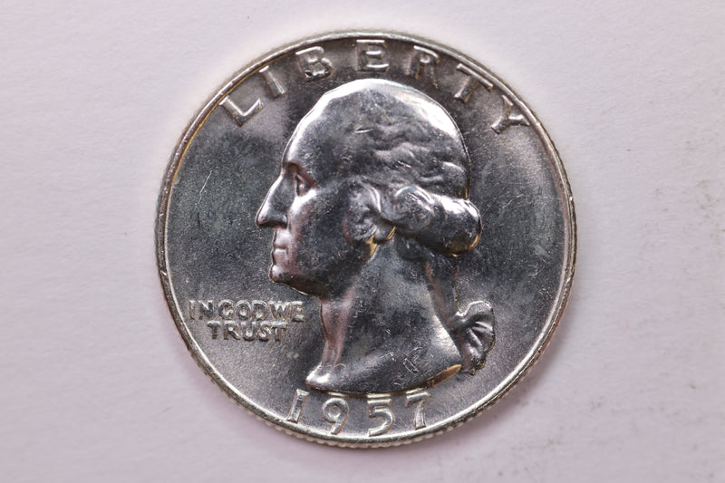 1957-D Washington Silver Quarter, Affordable Uncirculated Collectible Coin. Sale