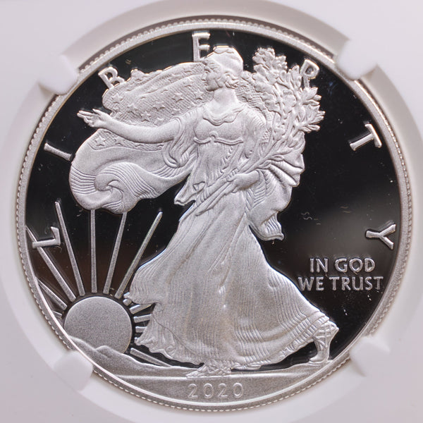2020-S American Silver Eagle, Proof Strike., NGC PF-69., Store GSE016.