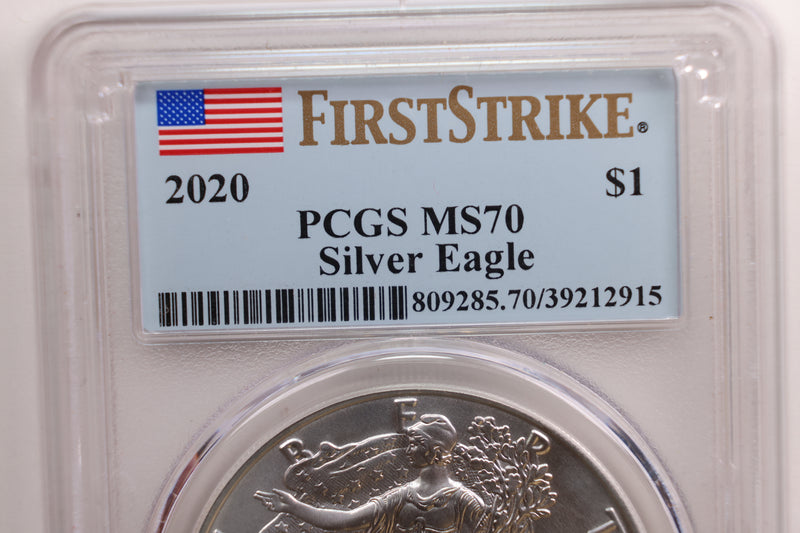 2020 American Silver Eagle, Business Strike., NGC MS-69., Store GSE017.