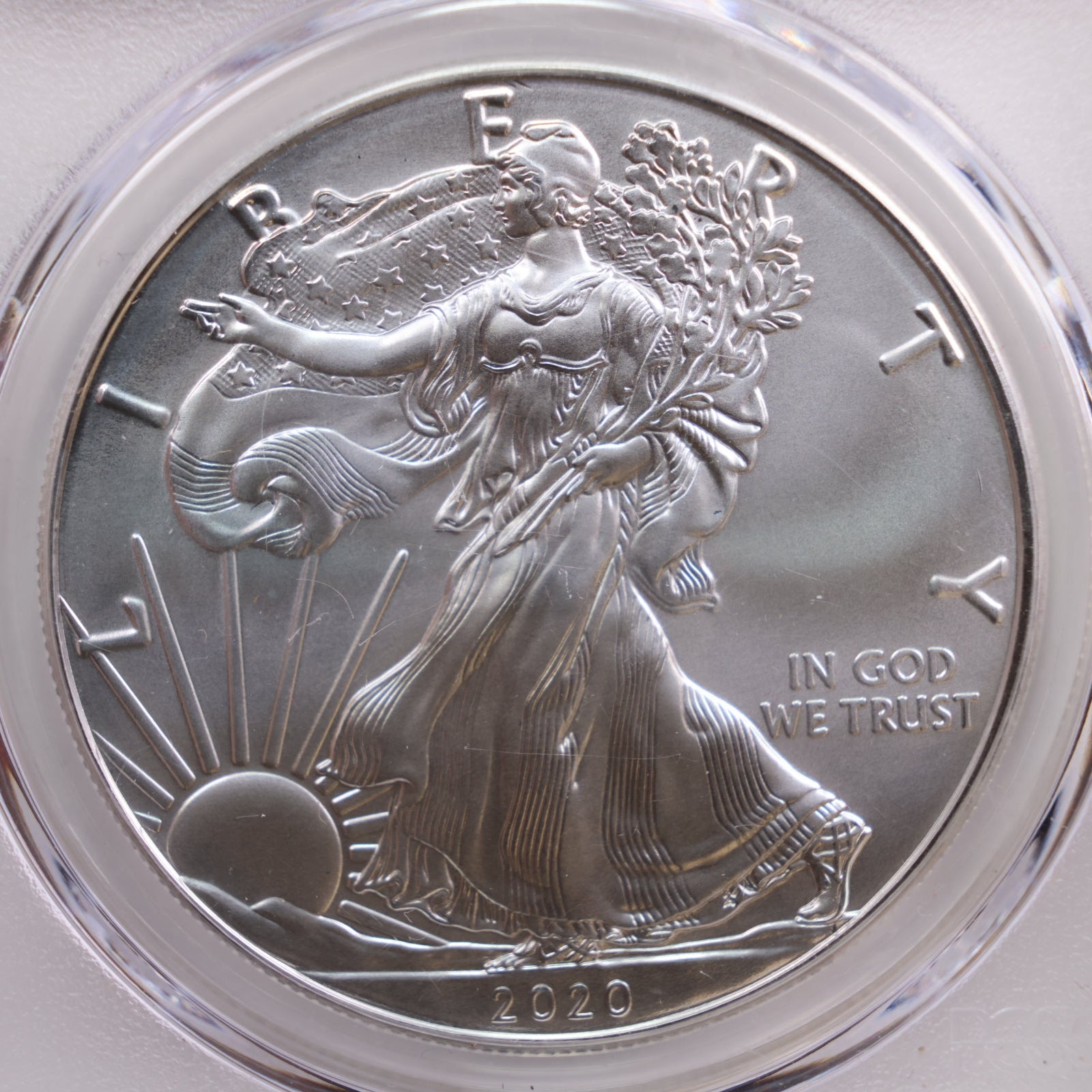 2020(P) American Silver Eagle, Business Strike, PCGS MS70, Store #GSE018