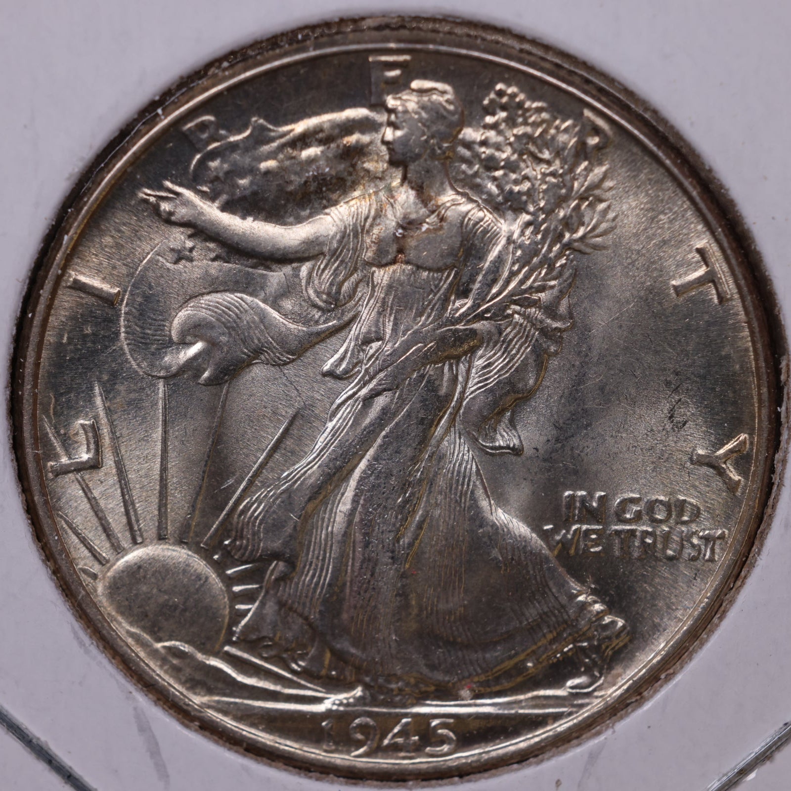 1945 Walking Liberty Half Dollar, Extra Fine Circulated Coin, Store #HR409