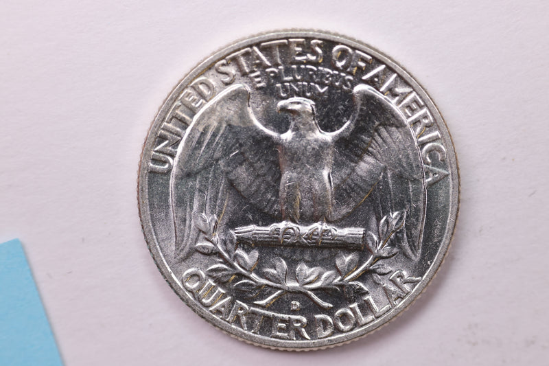 1958-D Washington Silver Quarter, Affordable Uncirculated Collectible Coin. Sale