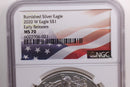 2020-W American Silver Eagle, Burnished Strike., NGC MS70., Store GSE020.