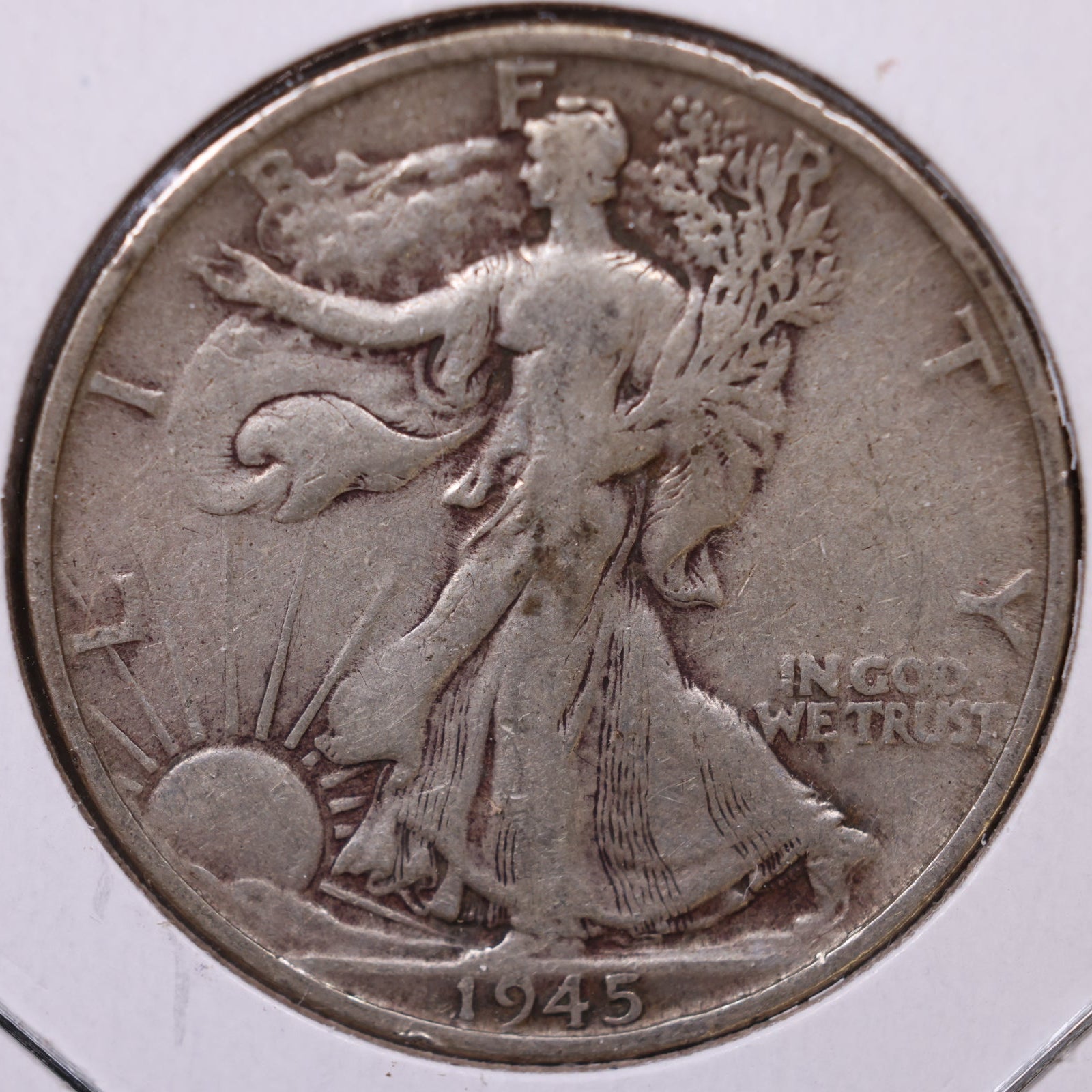 1945 Walking Liberty Half Dollar, Very Fine Circulated Coin, Store #HR416