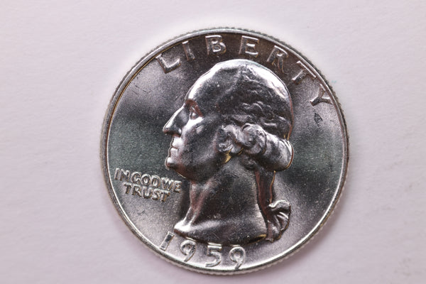 1959 Washington Silver Quarter, Affordable Uncirculated Collectible Coin. Sale #0353629