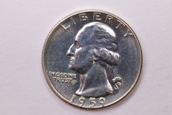 1959 Washington Silver Quarter, Affordable Uncirculated Collectible Coin. Sale #0353630
