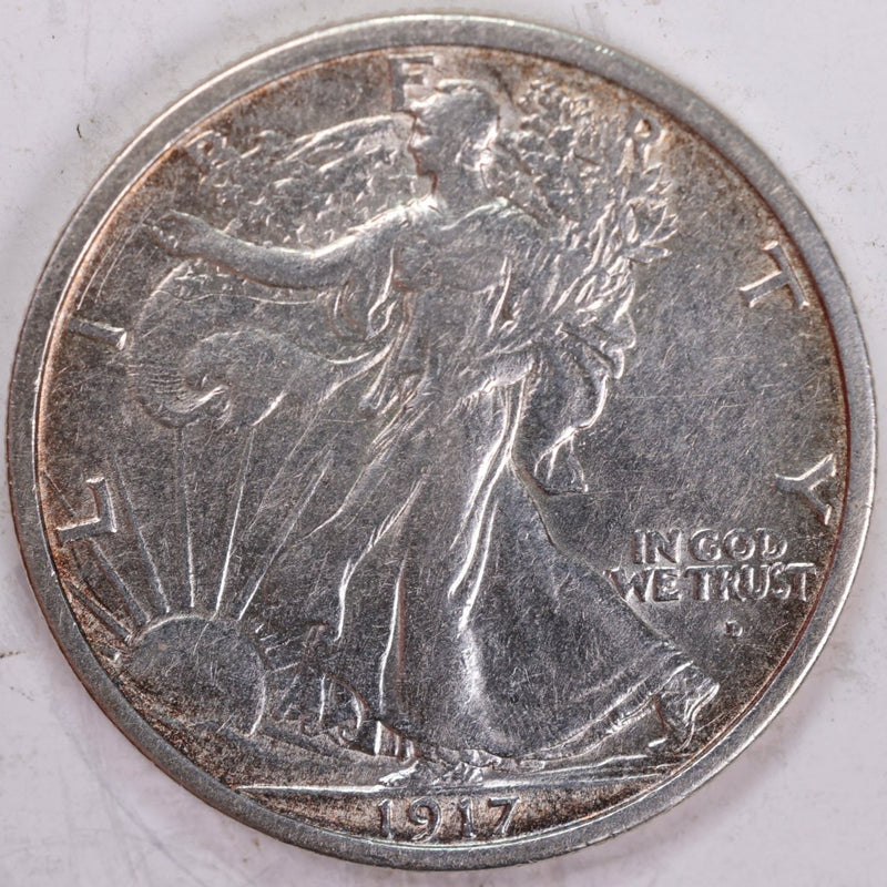 1917-D Obverse., Walking Liberty Half Dollar, A.U., Details., Store