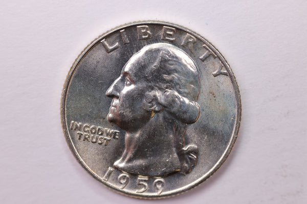 1959-D Washington Silver Quarter, Affordable Uncirculated Collectible Coin. Sale #0353631