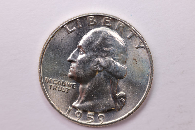 1959-D Washington Silver Quarter, Affordable Uncirculated Collectible Coin. Sale