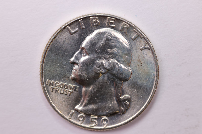 1959-D Washington Silver Quarter, Affordable Uncirculated Collectible Coin. Sale