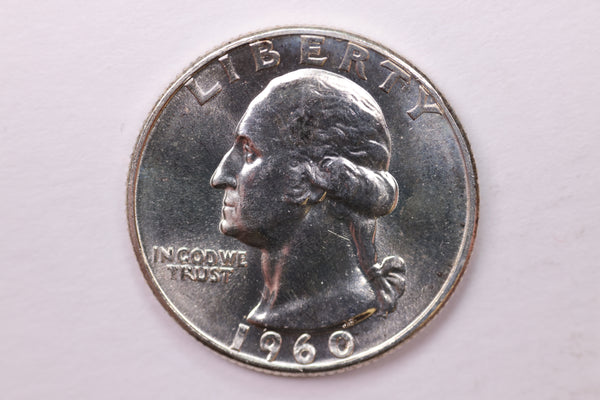 1960 Washington Silver Quarter, Affordable Uncirculated Collectible Coin. Sale #0353633