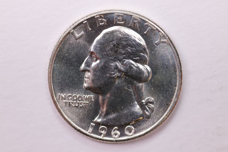 1960 Washington Silver Quarter, Affordable Uncirculated Collectible Coin. Sale