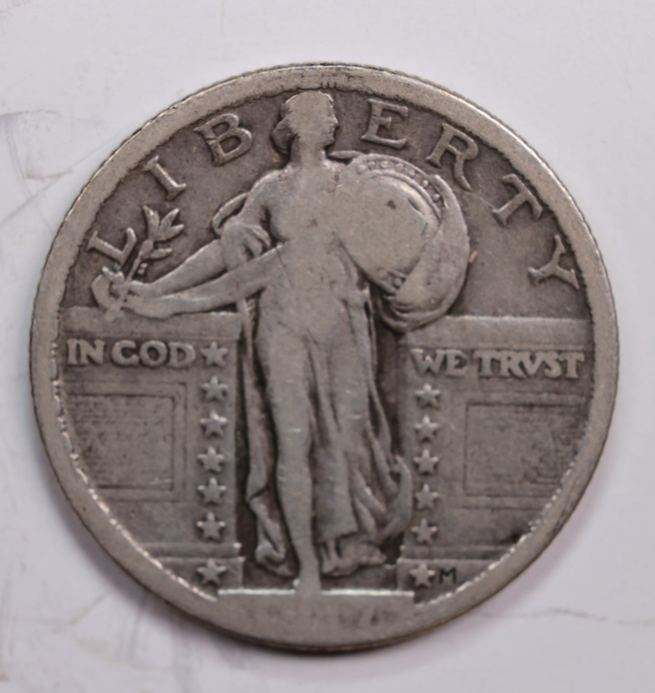 1917 Standing Liberty Quarter., T-2, Very Good Circulated Coin., Store #QR0281.