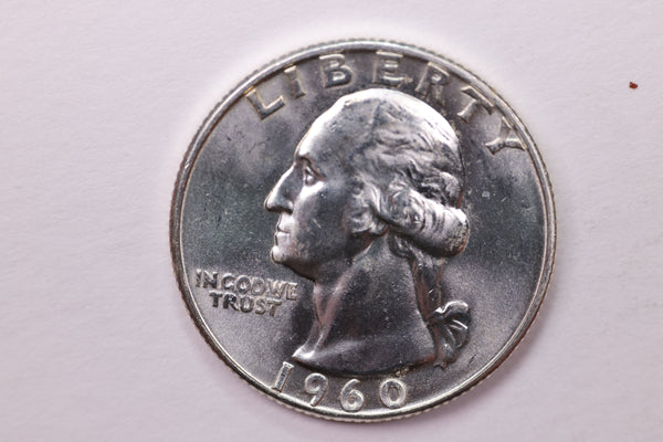 1960-D Washington Silver Quarter, Affordable Uncirculated Collectible Coin. Sale #0353637