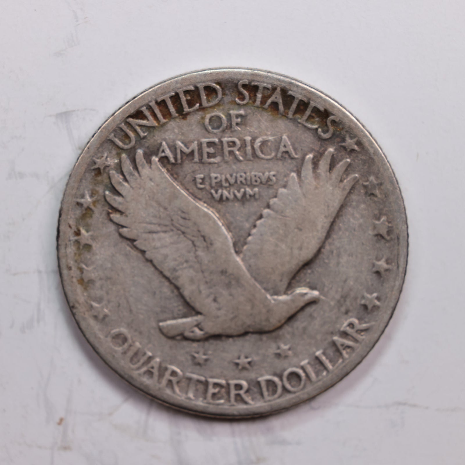 1917-D Standing Liberty Silver Quarter., T-2, Very Good Circulated Coin, Store #QR0283.