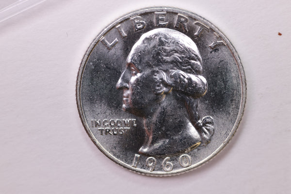 1960-D Washington Silver Quarter, Affordable Uncirculated Collectible Coin. Sale #0353638